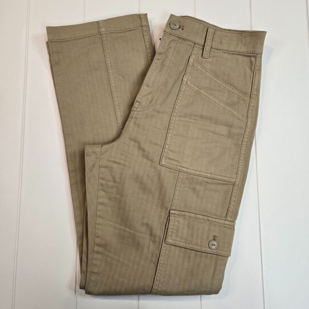 Madewell The Garment Dyed '90s Straight Cargo Pants Women's Size 26 Sand Dune